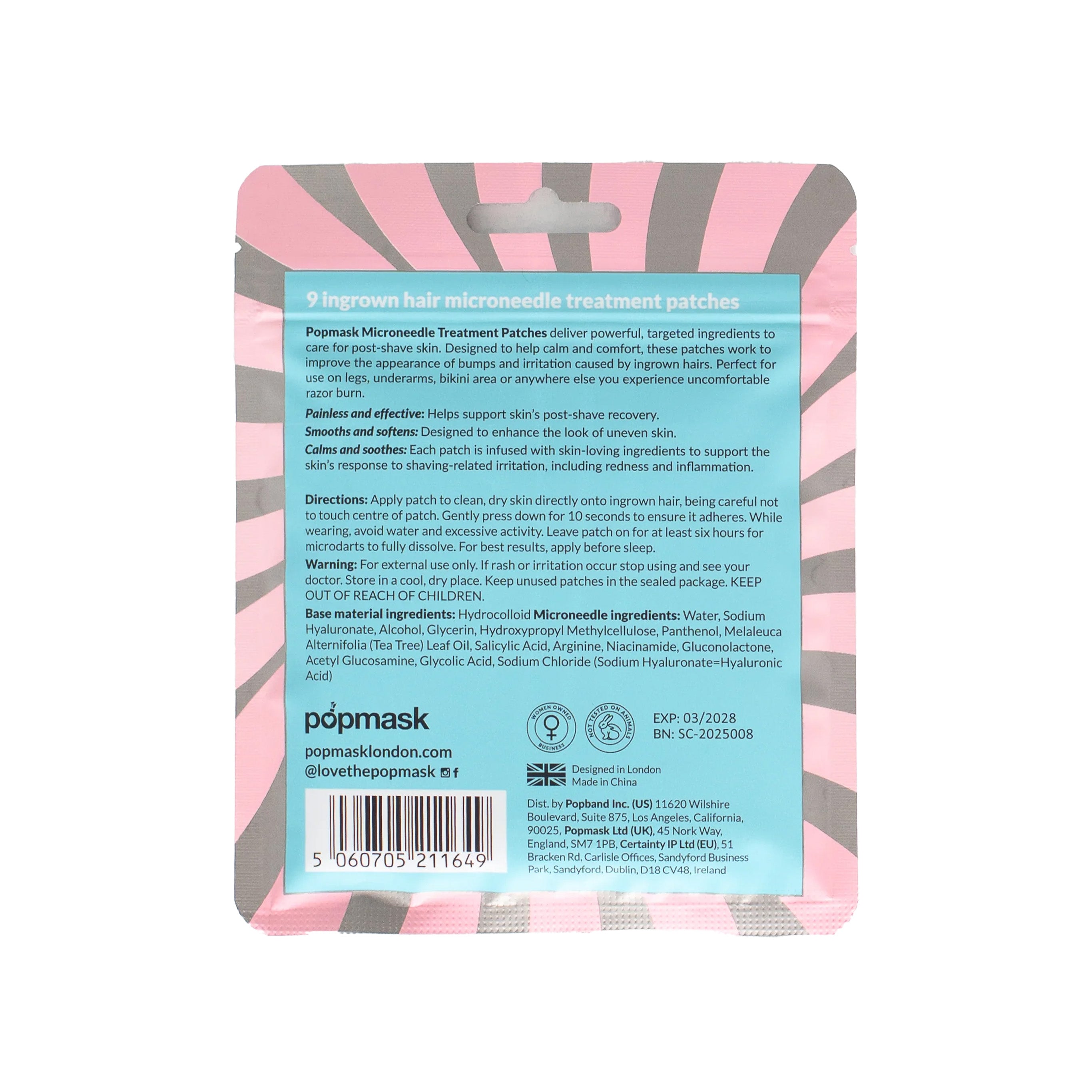 Popmask Bye Bye Ingrown Hairs Microdart Patches