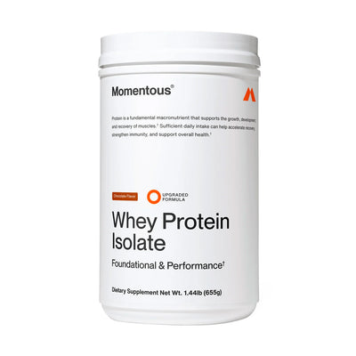 Momentous Grass Fed Whey Protein Isolate (25 Serving Jar)