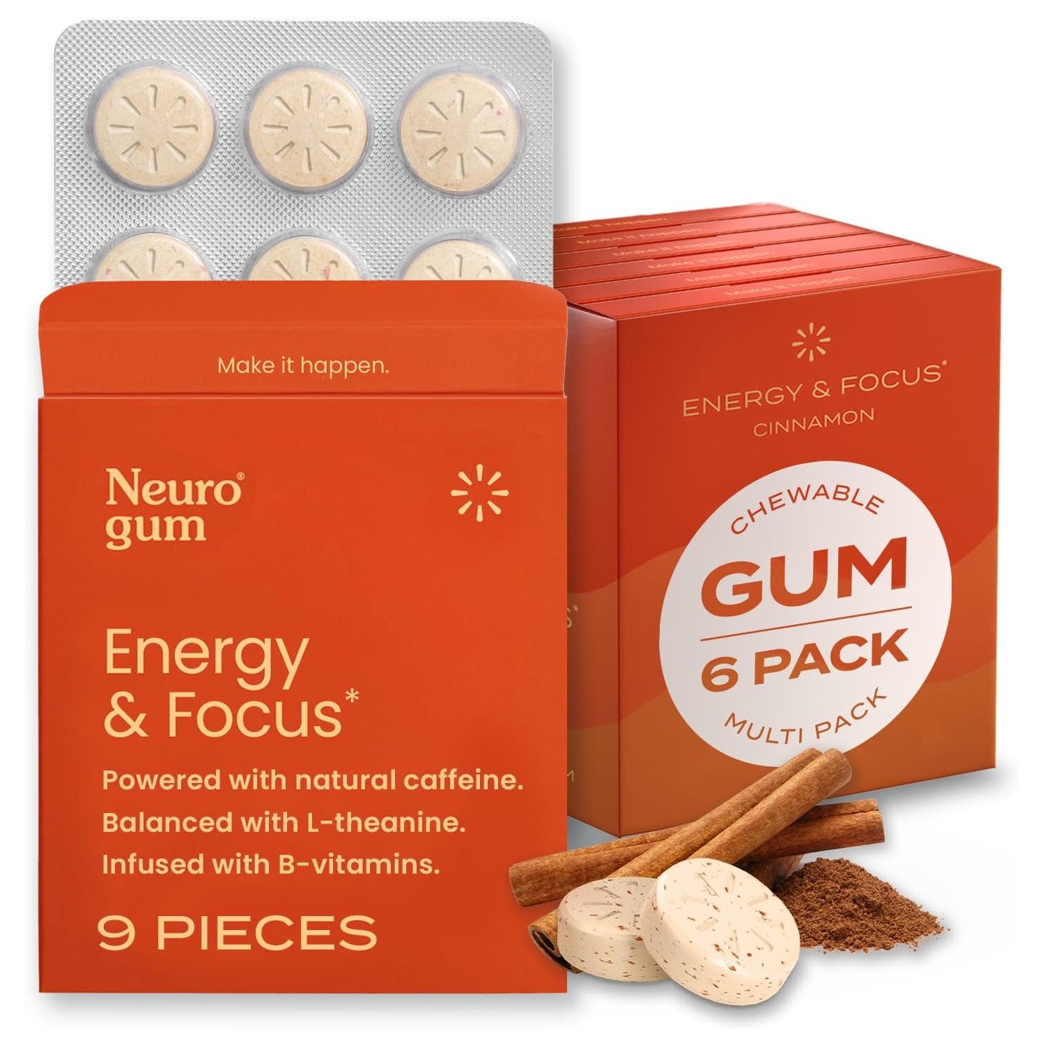 Neuro Energy & Focus Gum (Cinnamon)
