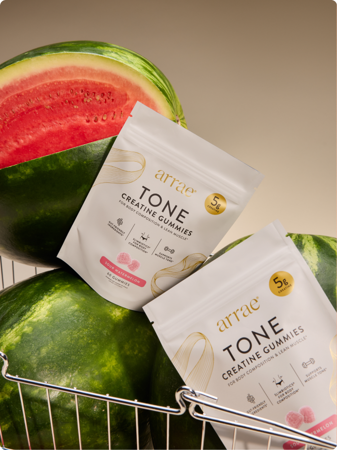 Arrae Tone Creatine Gummies – Sour Watermelon, 60 Gummies — Arrae lifestyle image 2