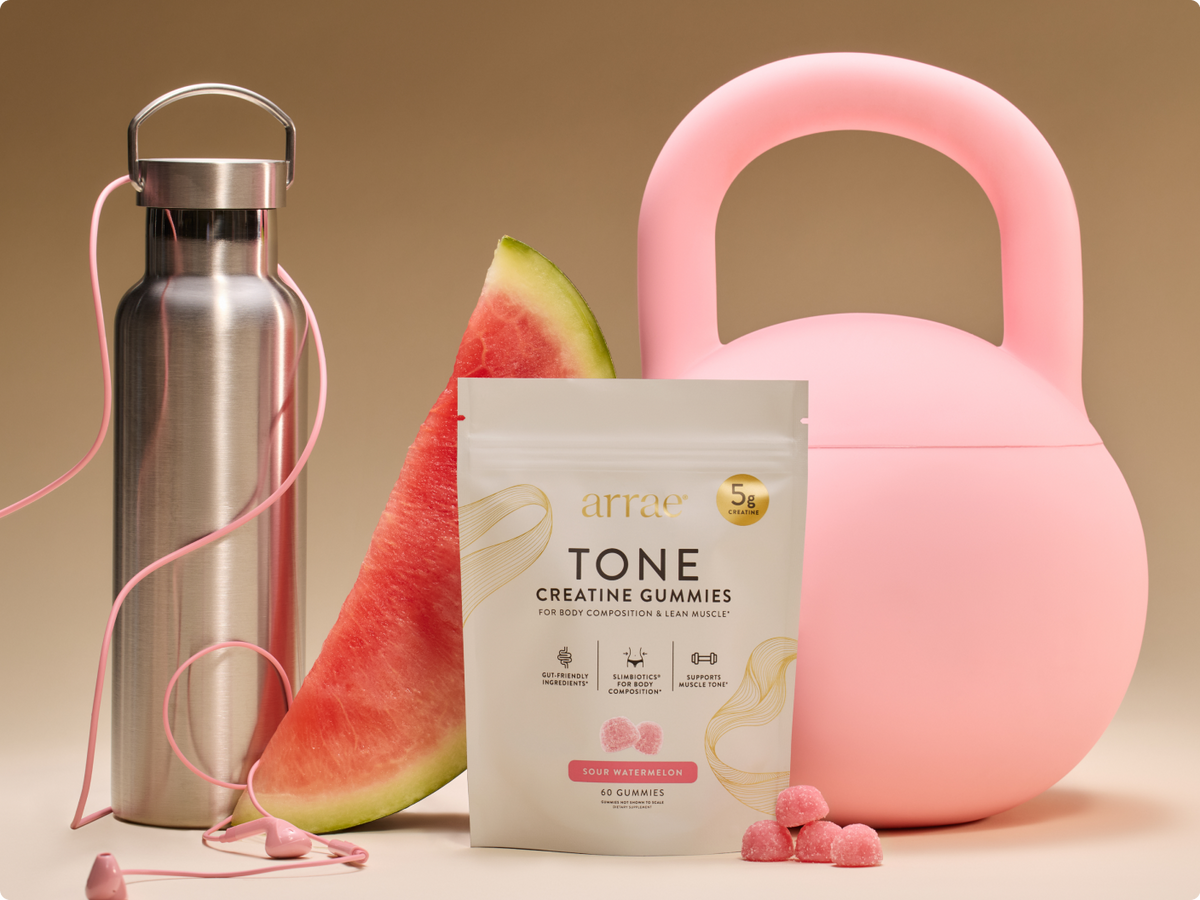 Arrae Tone Creatine Gummies – Sour Watermelon, 60 Gummies — Arrae lifestyle image 4
