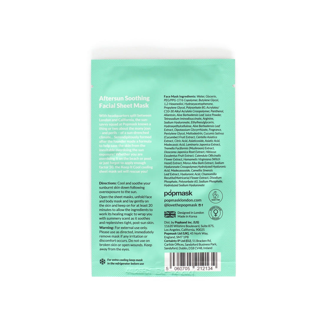 Popmask Keep It Cool Aftersun Face Mask