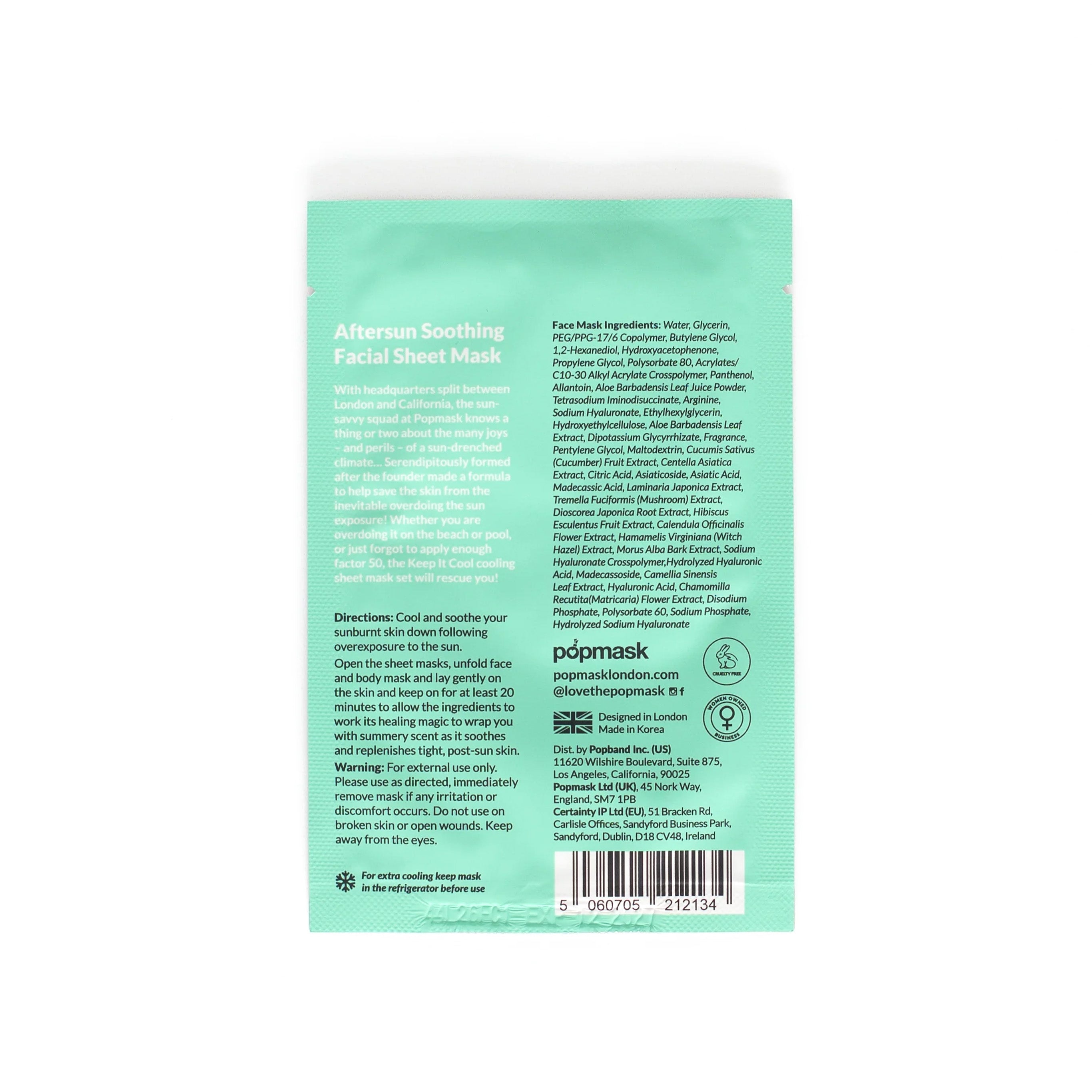 Popmask Keep It Cool Aftersun Face Mask