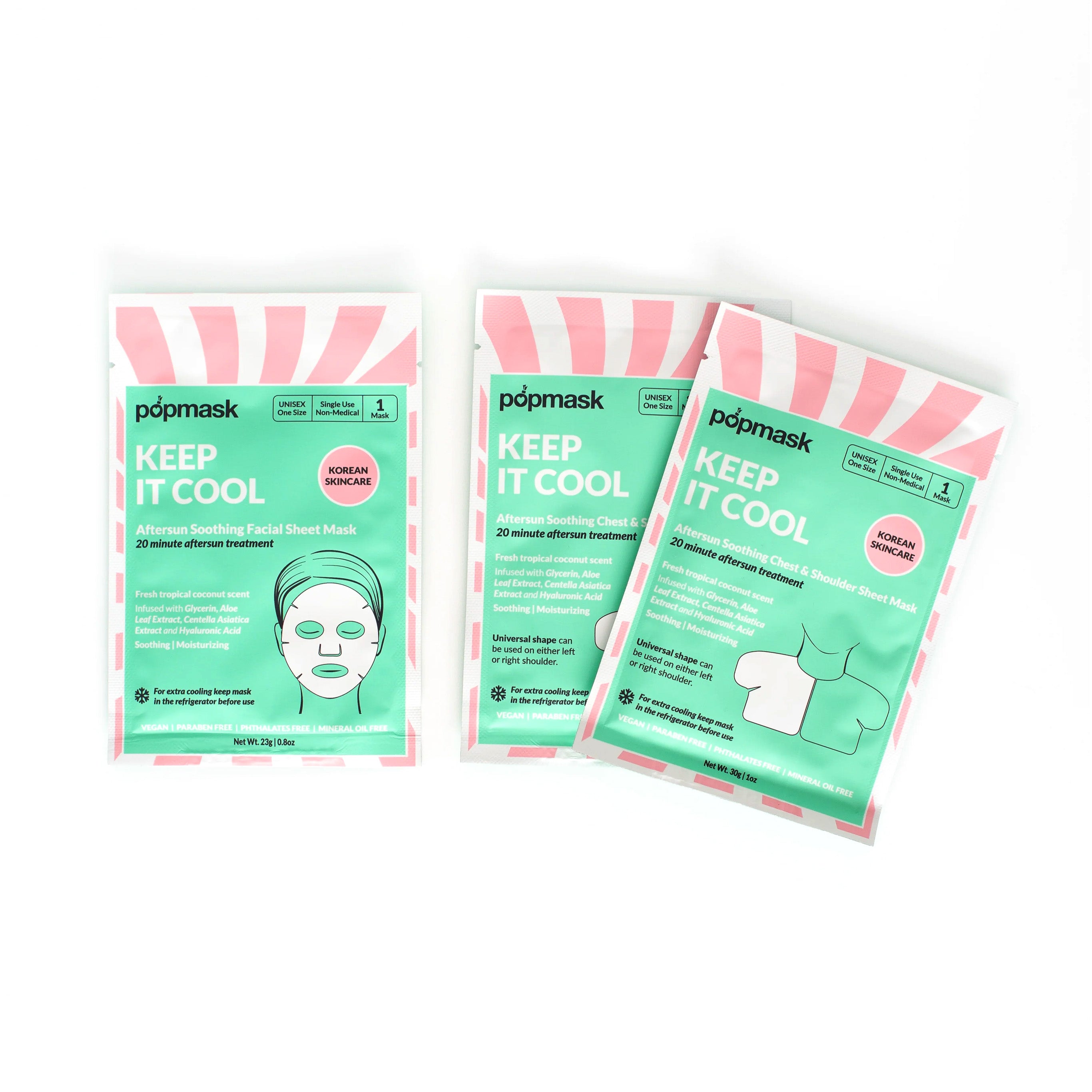 Popmask Keep It Cool Aftersun Sheet Mask Set
