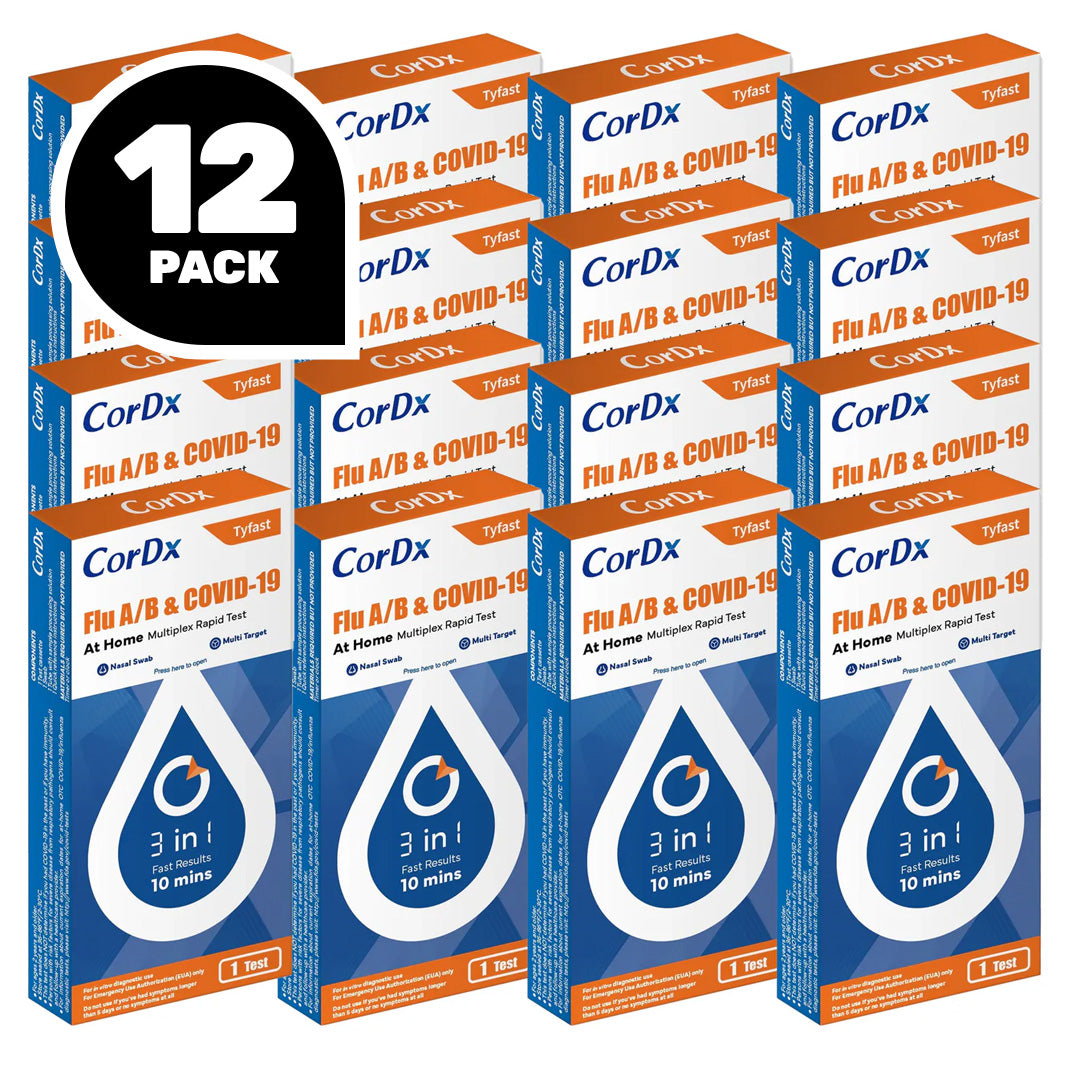 CorDx TyFast Flu A/B & COVID-19 At Home Multiplex Rapid Test