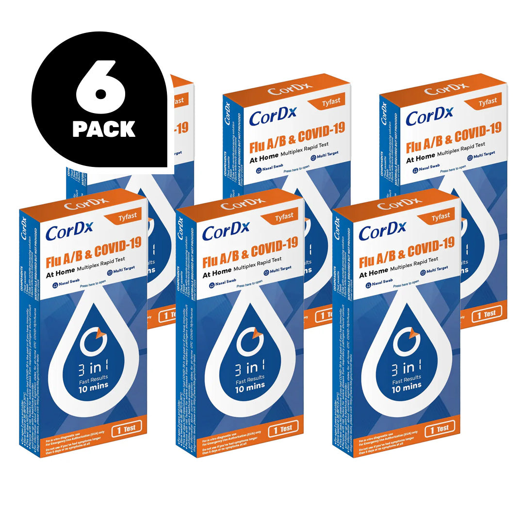 CorDx TyFast Flu A/B & COVID-19 At Home Multiplex Rapid Test