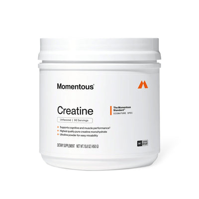 Momentous Creatine Monohydrate Powder (90 Serving Jar) - NSF Certified For Sport