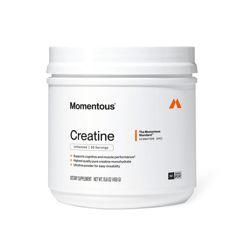 Momentous Creatine Monohydrate Powder (90 Serving Jar) - NSF Certified For Sport