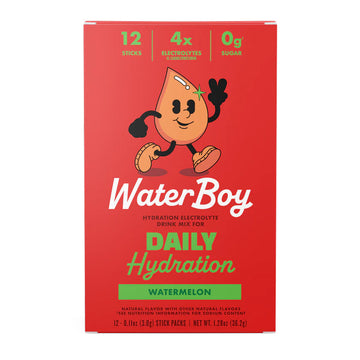 Waterboy Daily Hydration Electrolyte Drink Mix - 12 Sticks (Watermelon)