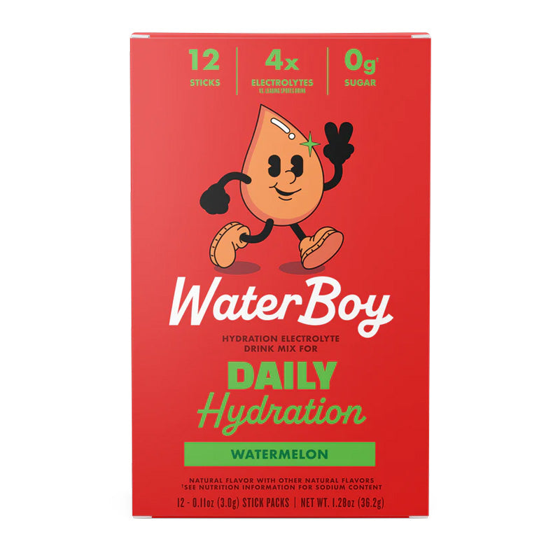 Waterboy Daily Hydration Electrolyte Drink Mix - 12 Sticks (Watermelon)