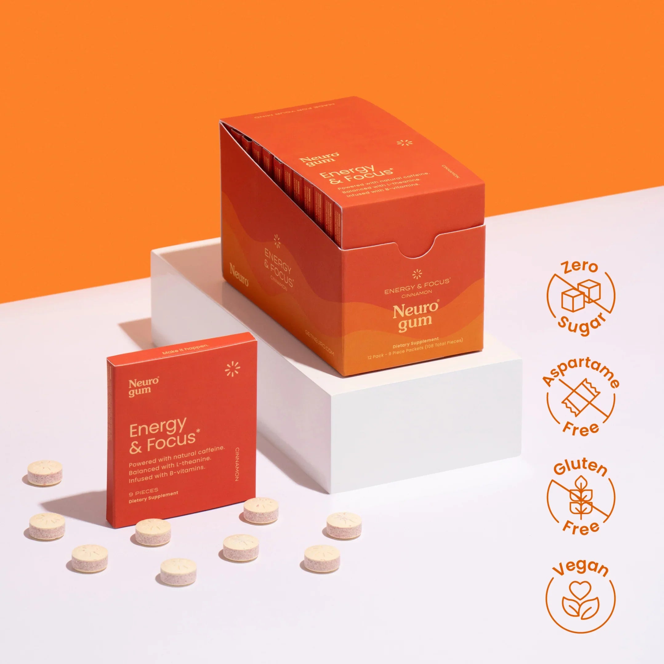 Neuro Energy & Focus Gum (Cinnamon)