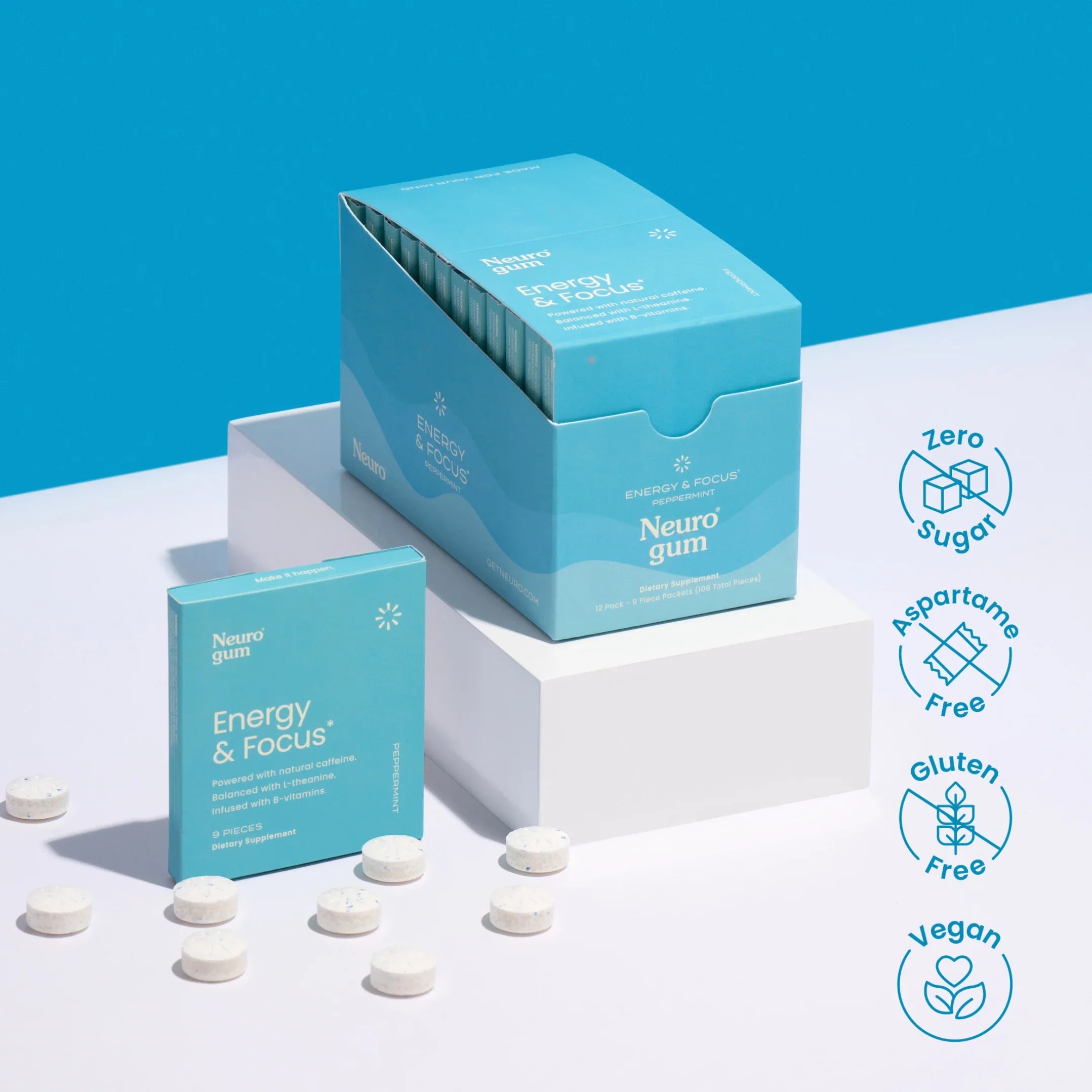 Neuro Energy & Focus Gum (Peppermint)