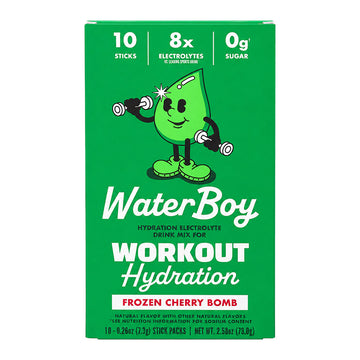 Waterboy Workout Hydration Electrolyte Drink Mix - 10 Sticks (Frozen Cherry Bomb)