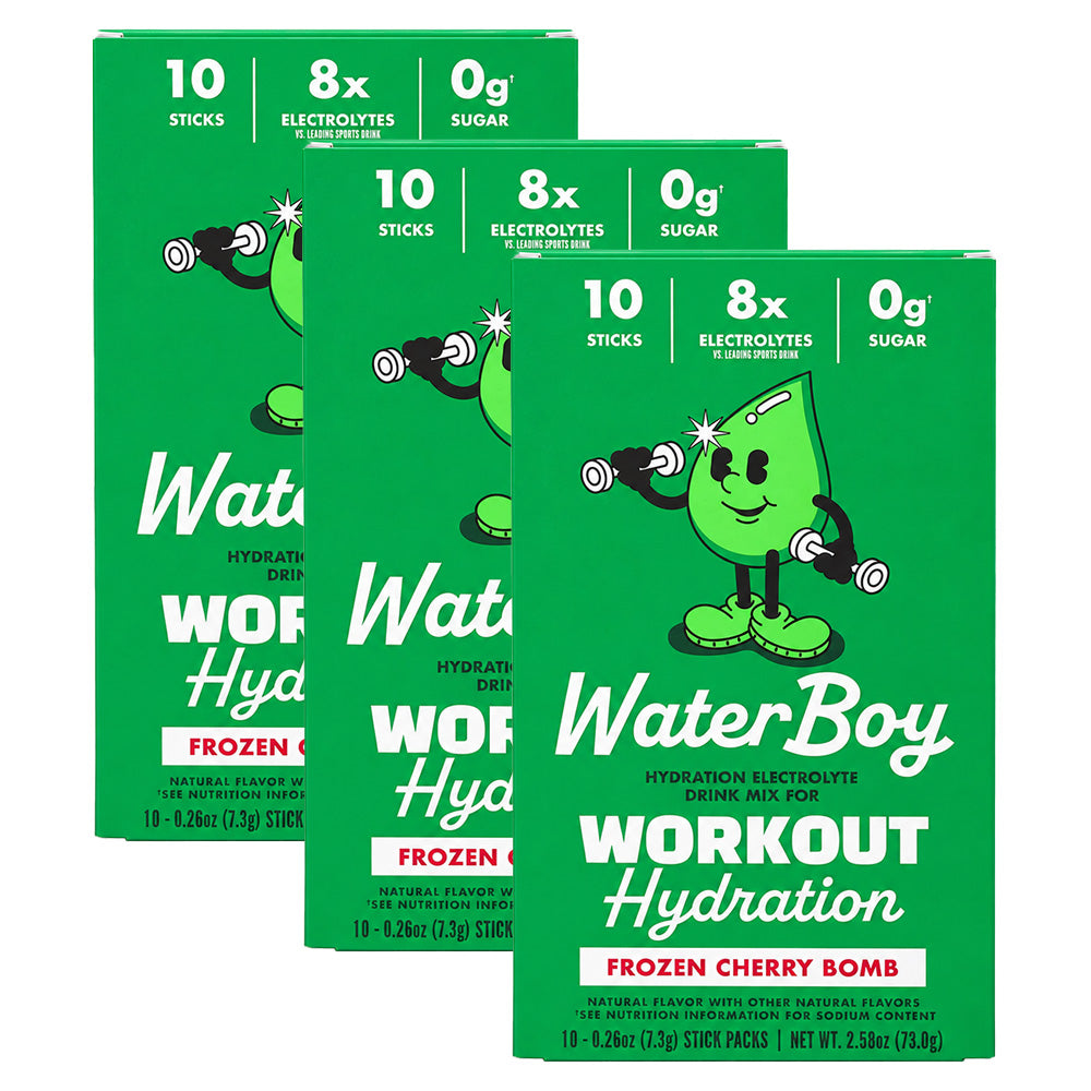 Waterboy Workout Hydration Electrolyte Drink Mix - 10 Sticks (Frozen Cherry Bomb)