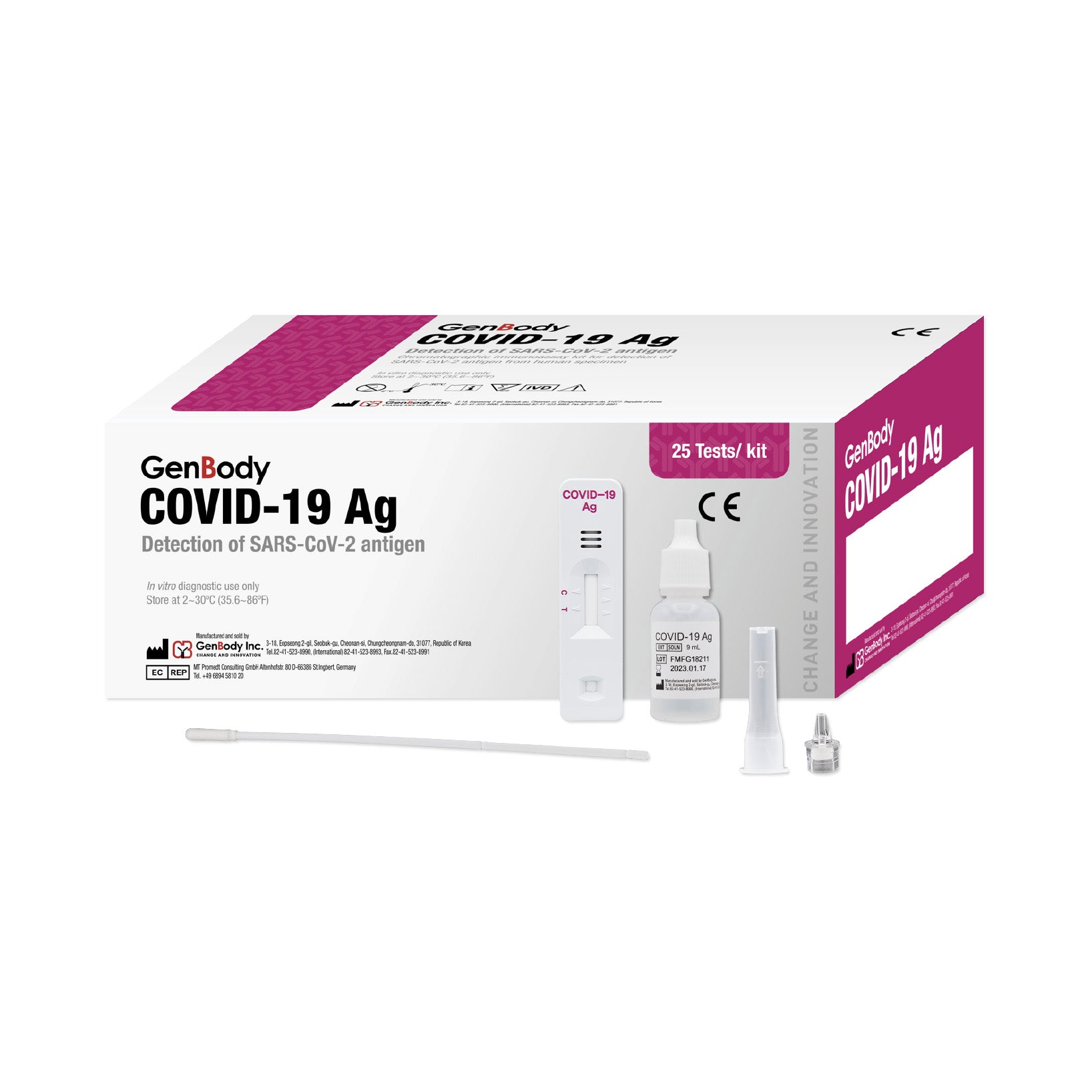 GenBody COVID-19 Antigen Rapid Test (25/box)