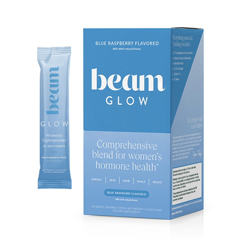 Beam Organics Glow Hormone Balance Supplement - Blue Raspberry (15 Servings)
