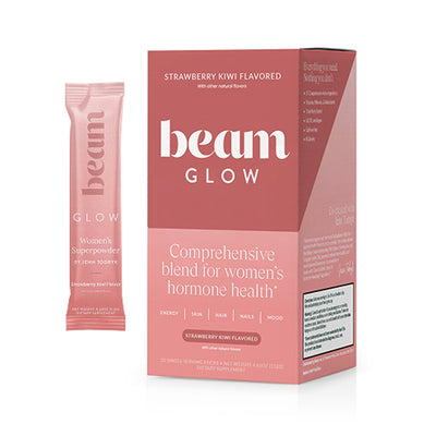Beam Organics Glow Hormone Balance Supplement - Strawberry Kiwi (15 Servings)
