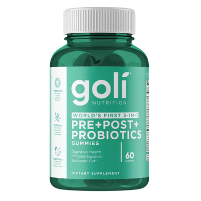 Goli Nutrition pre and post probiotics gummies bottle 60 count