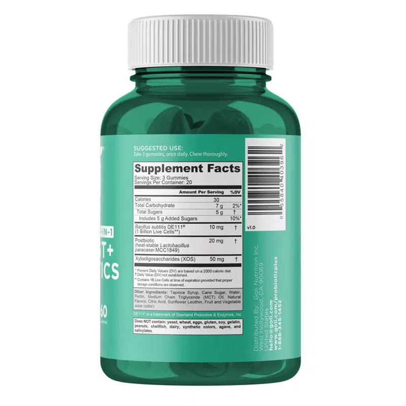 Goli® Nutrition Pre+Post+Probiotics Gummies