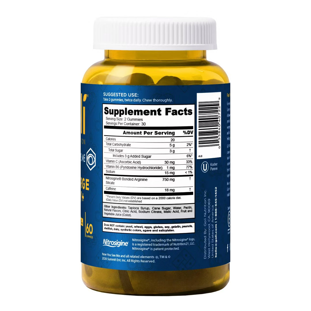 Goli® Nutrition Recharge Energy+ Gummies, 60 Gummies