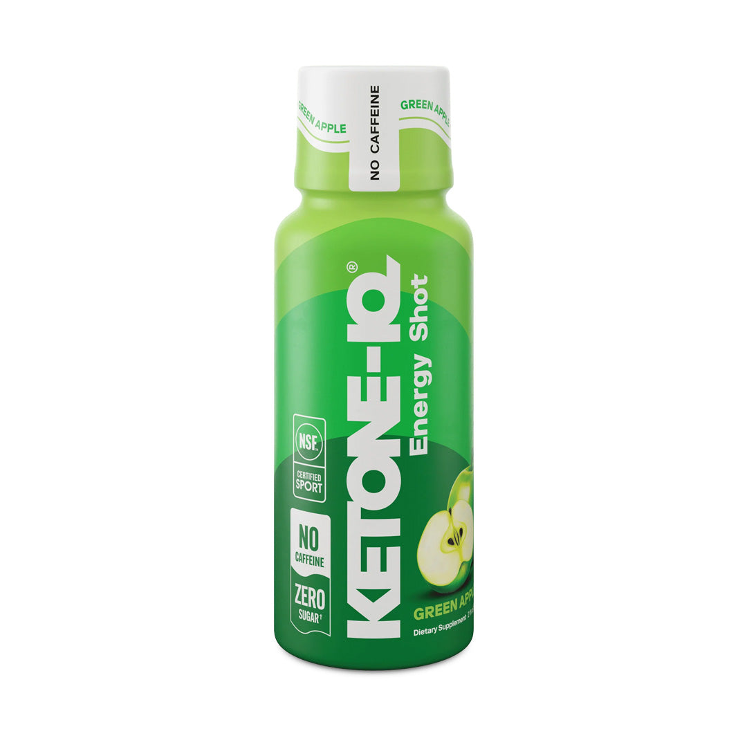 Ketone-IQ No Caffeine High Performance Energy Shot (Green Apple)