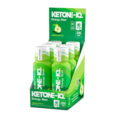 Ketone-IQ No Caffeine High Performance Energy Shot (Green Apple)