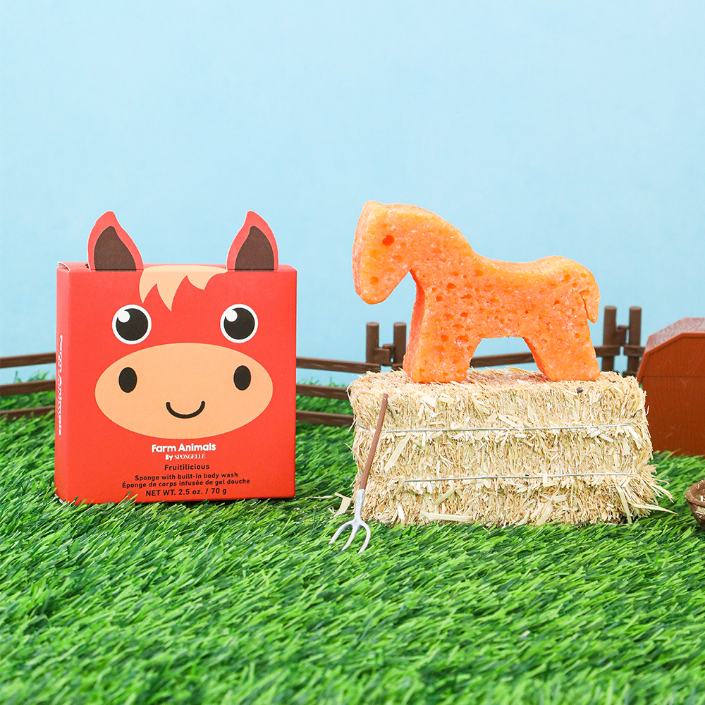 Spongellé® Body Wash Infused Farm Animals Buffer - Henry Horse (Fruitilicious)