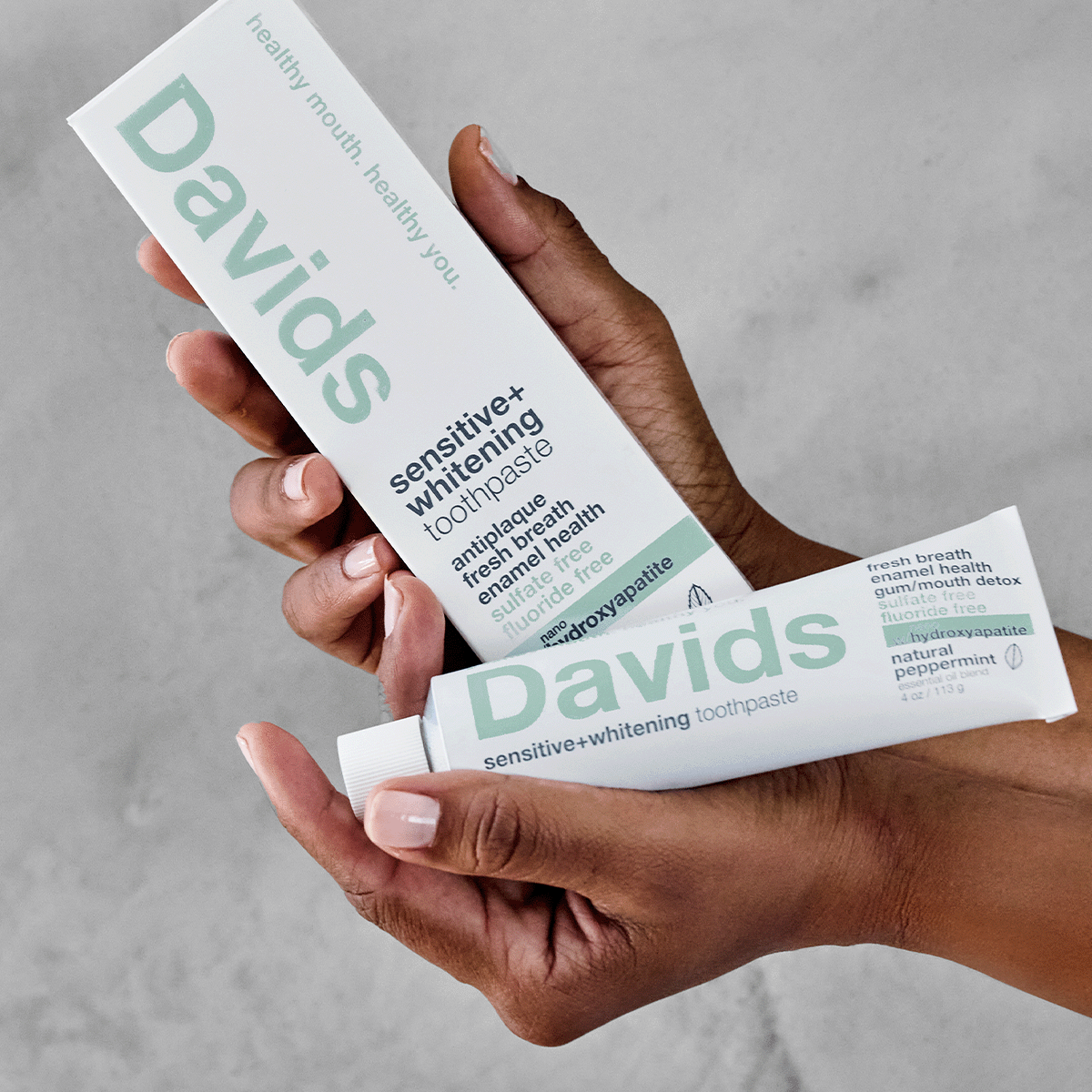 Davids Hydroxi™ Sensitive+Whitening  Nano Hydroxyapatite Premium Toothpaste (Peppermint)