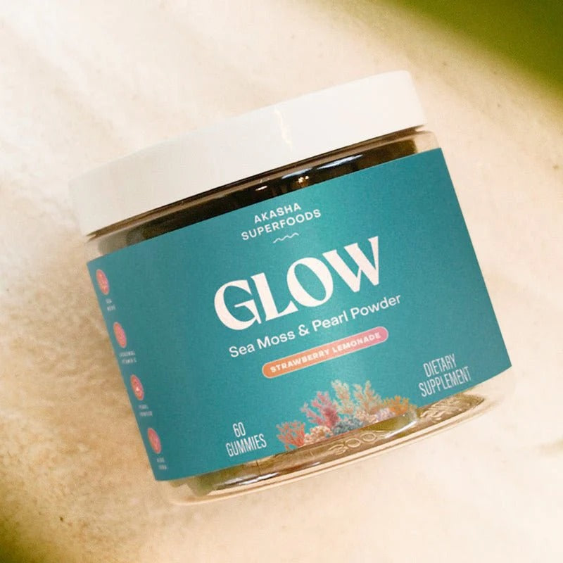 Akasha Superfoods GLOW Sea Moss & Pearl Powder Gummies