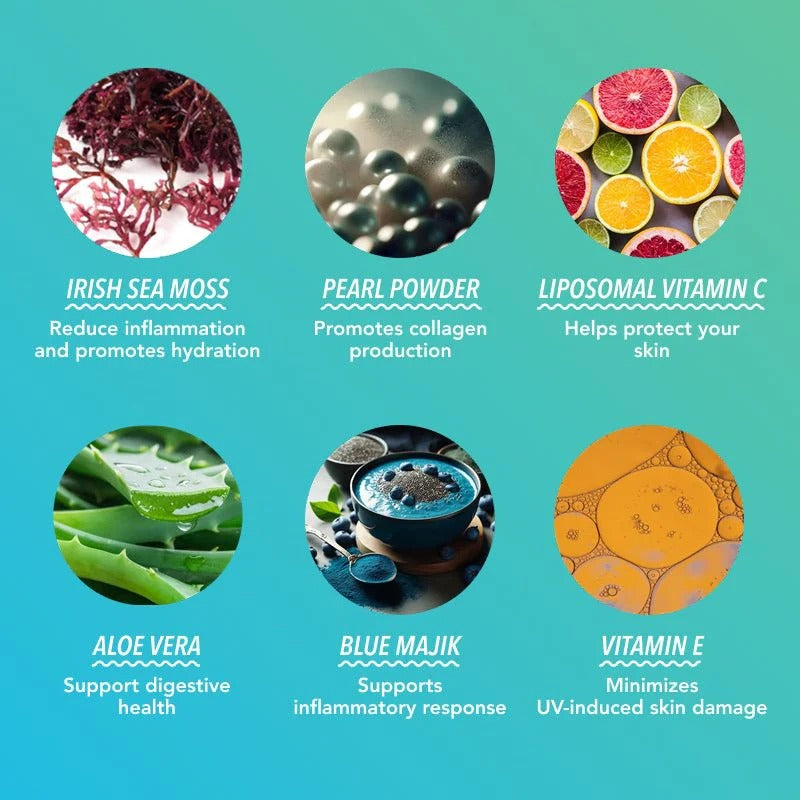 Akasha Superfoods GLOW Sea Moss & Pearl Powder Gummies