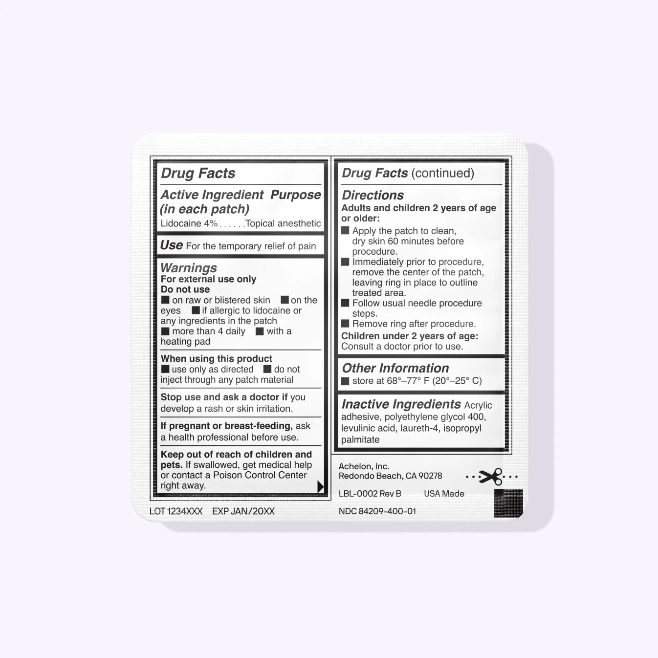 Thimble Prepare Pain Relief Patch