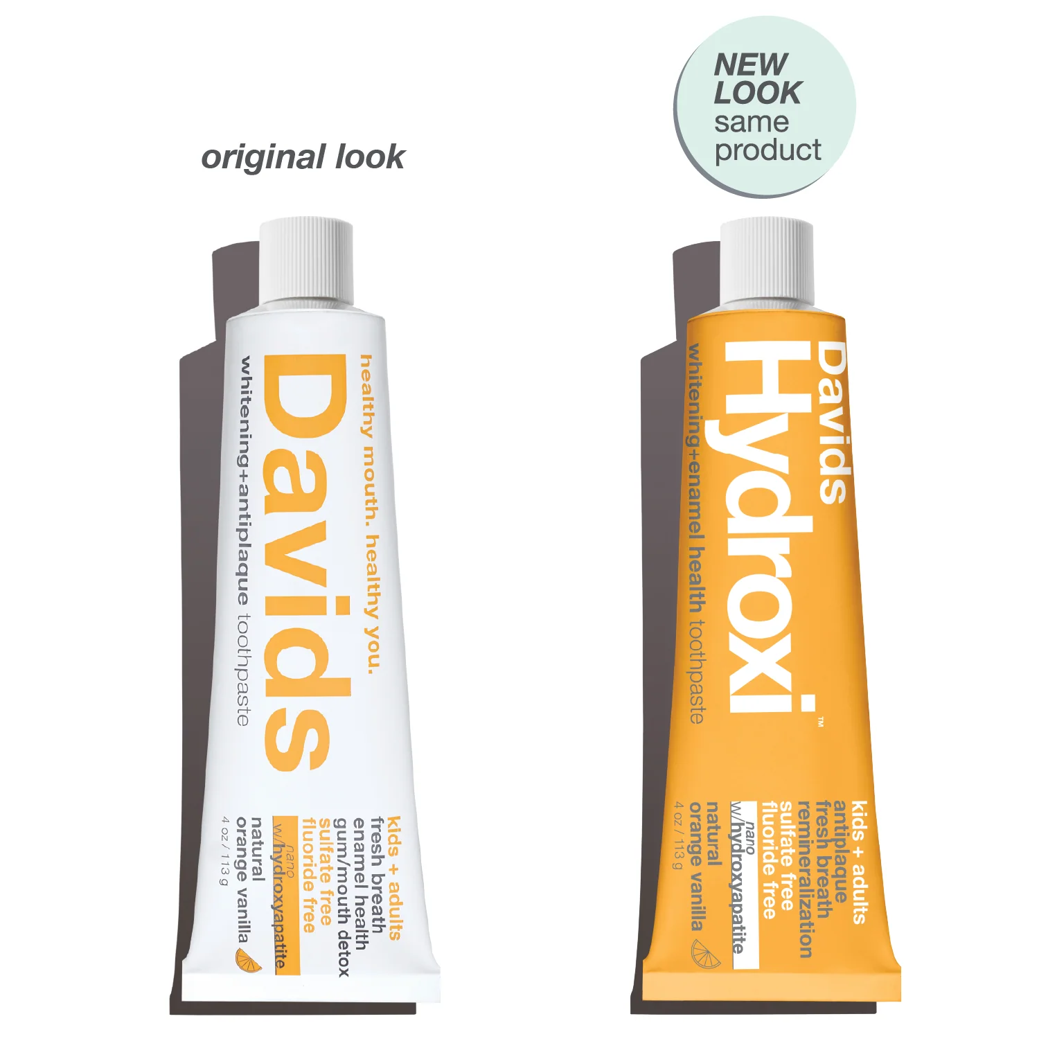 Davids Hydroxi™ Kids + Adults Nano Hydroxyapatite Premium Toothpaste (Orange Vanilla)