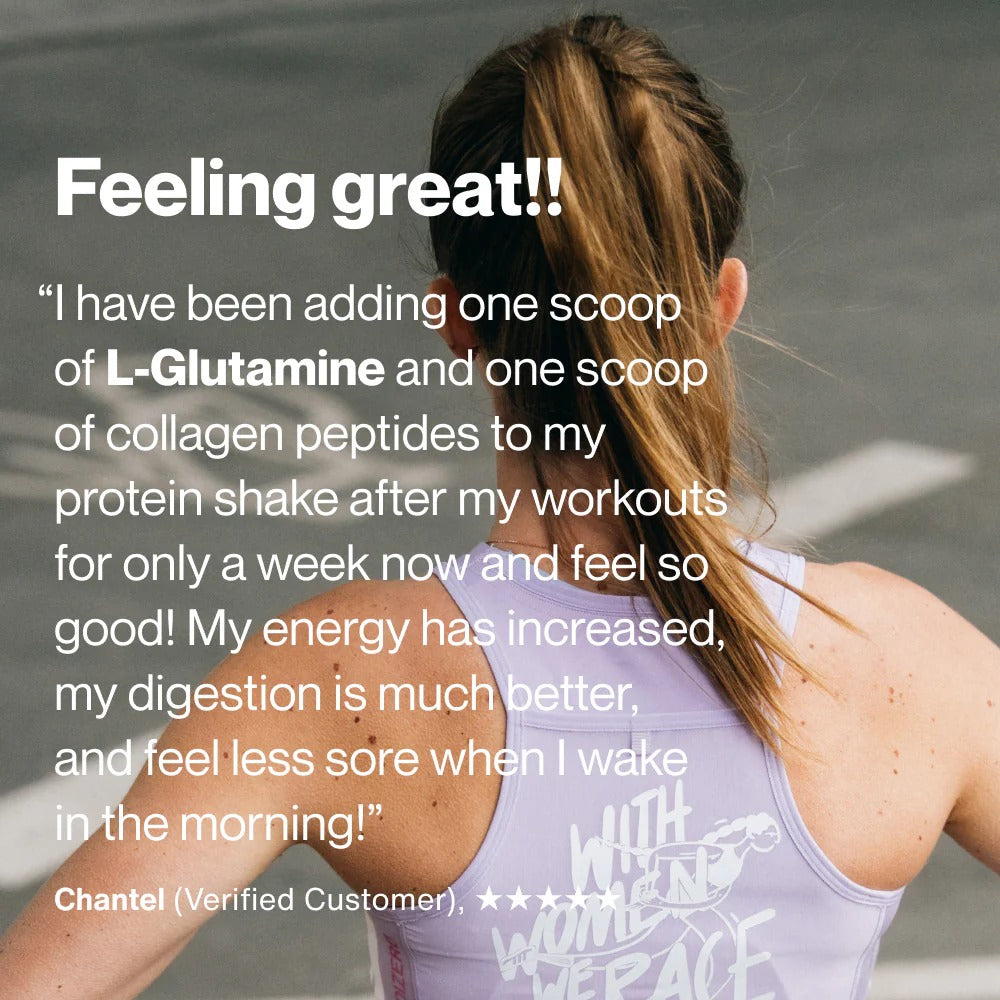 Momentous L-Glutamine Powder 5g, Gut & Recovery Support | 60 Servings
