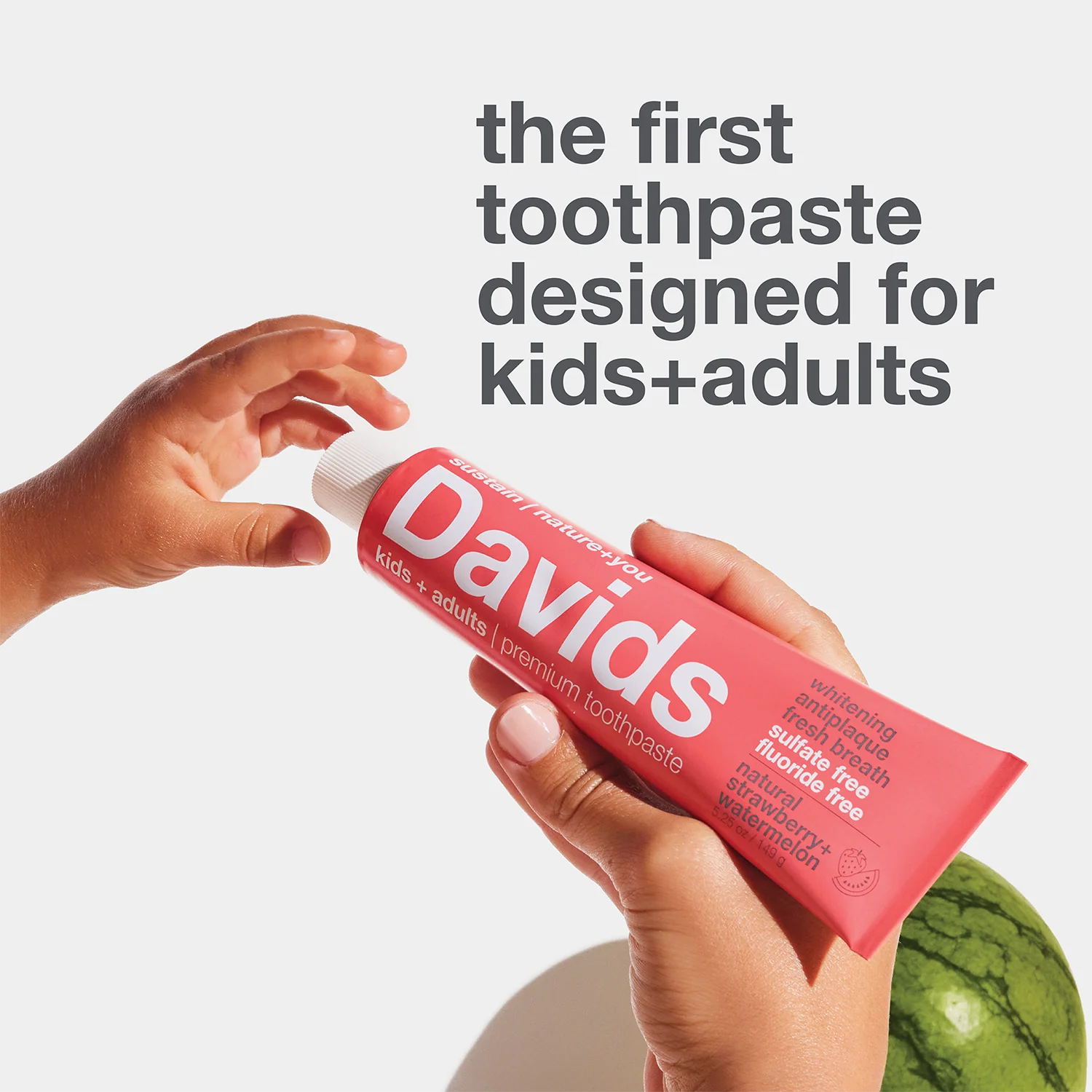 Davids Kids + Adults Premium Toothpaste (Strawberry Watermelon)