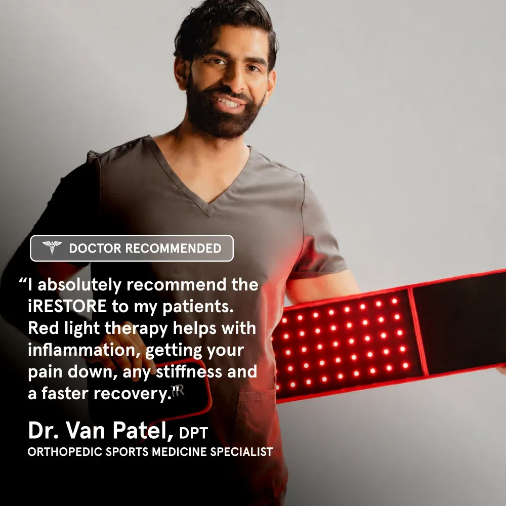 iRESTORE Flex LED Belt FDA-Cleared Red Light Therapy