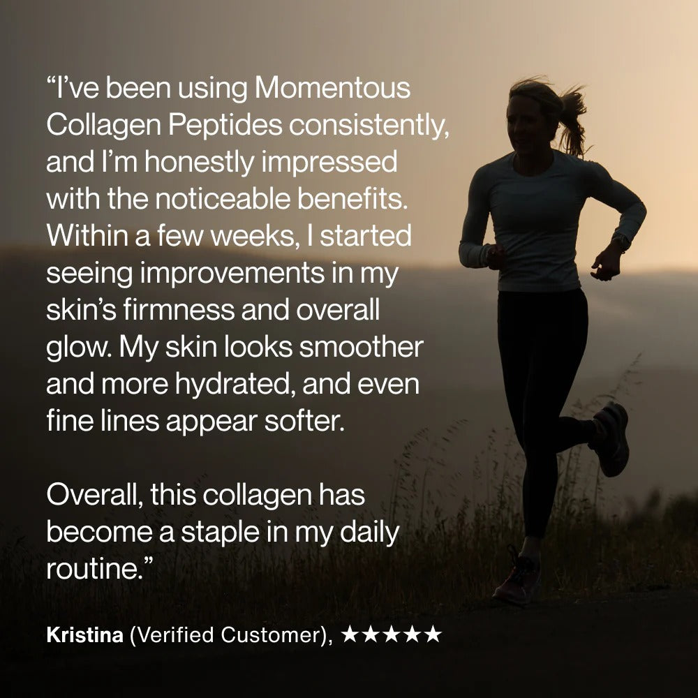 Momentous Grass-Fed Collagen Peptides (30 Serving Jar) - NSF Certified For Sport