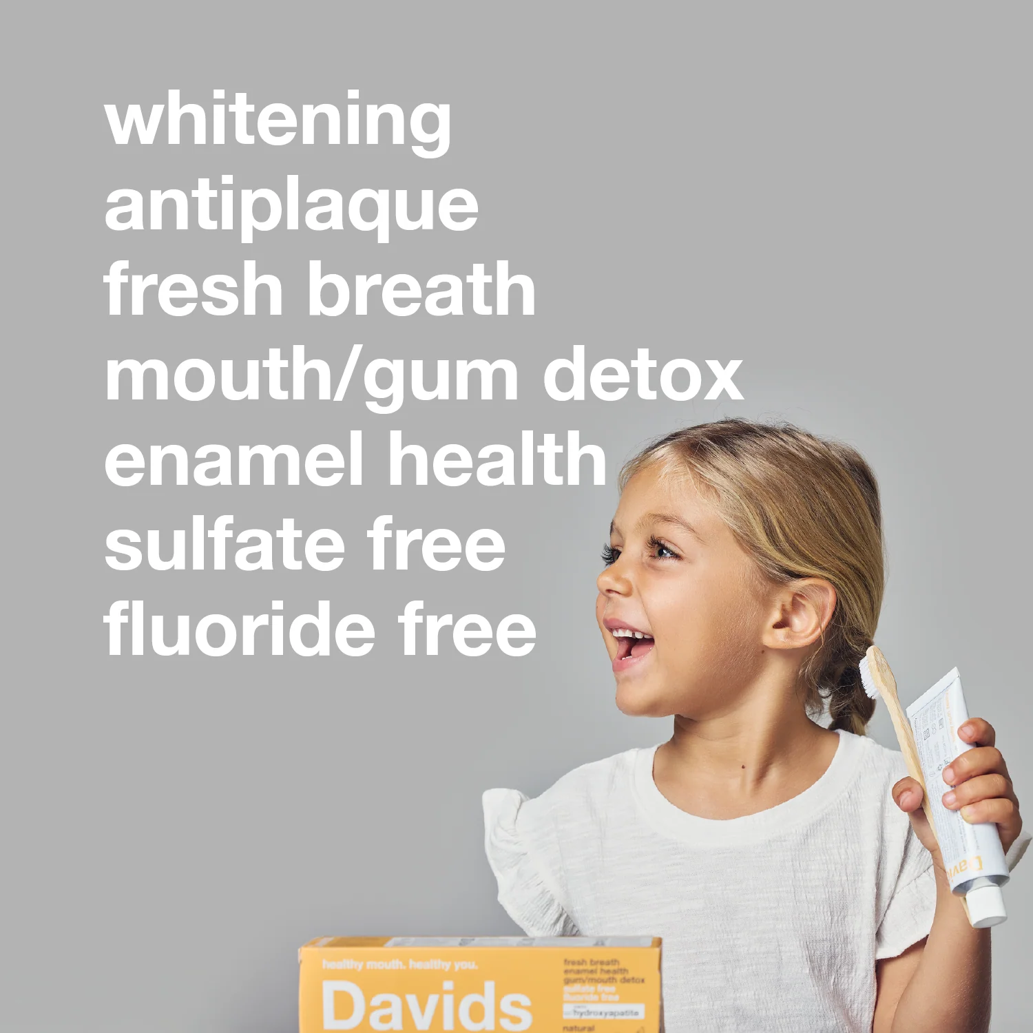 Davids Hydroxi™ Kids + Adults Nano Hydroxyapatite Premium Toothpaste (Orange Vanilla)