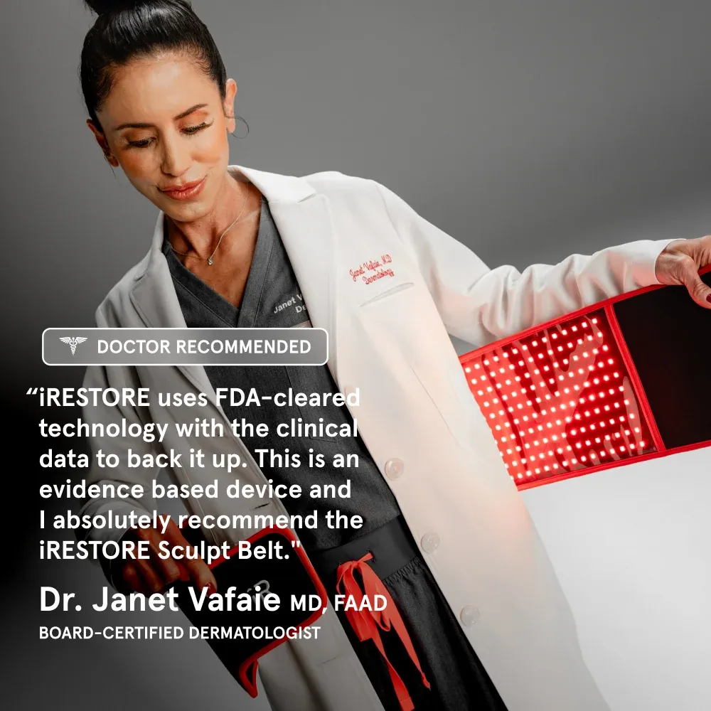 iRESTORE Sculpt LED Belt FDA-Cleared Red Light Therapy