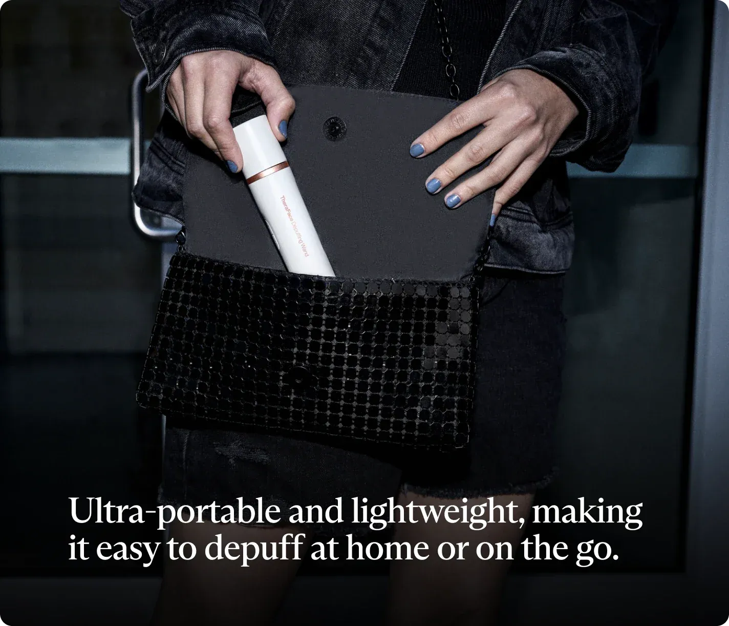 TheraFace Depuffing Wand by Therabody (White) - Clinically Proven Portable Facial Depuffing