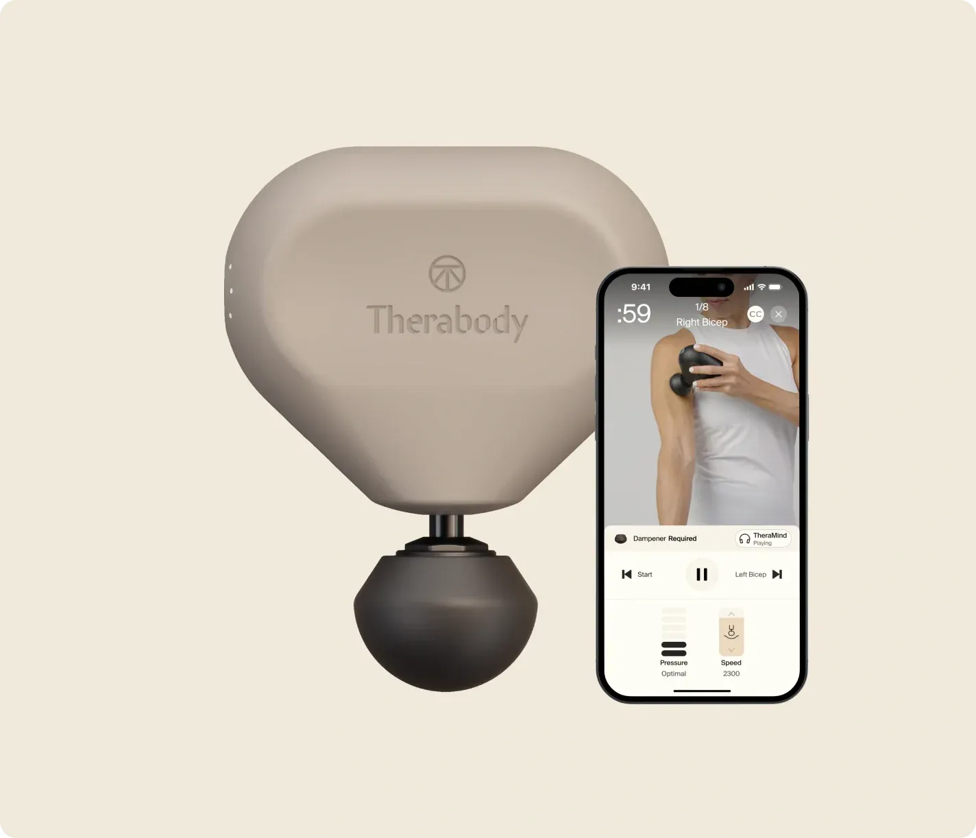 Theragun Mini (3rd Gen) by Therabody - Portable Massage Gun (Oat)