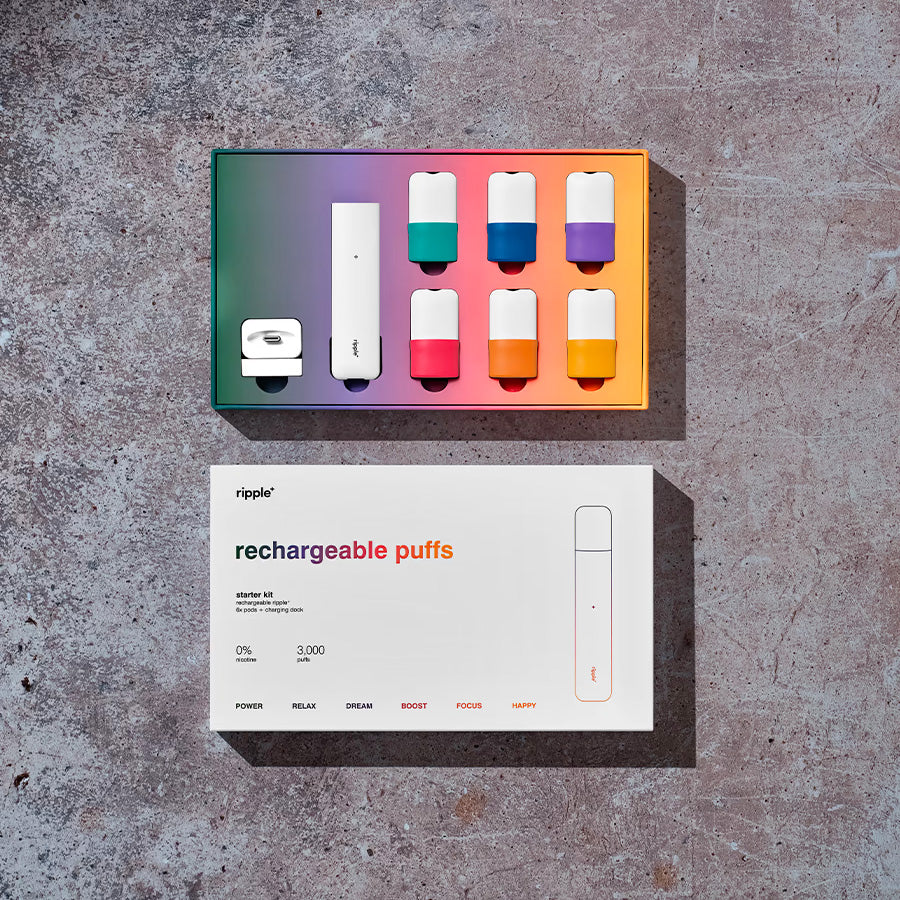 ripple⁺ POD Starter Kit (1x Device + 6x Aroma PODs)