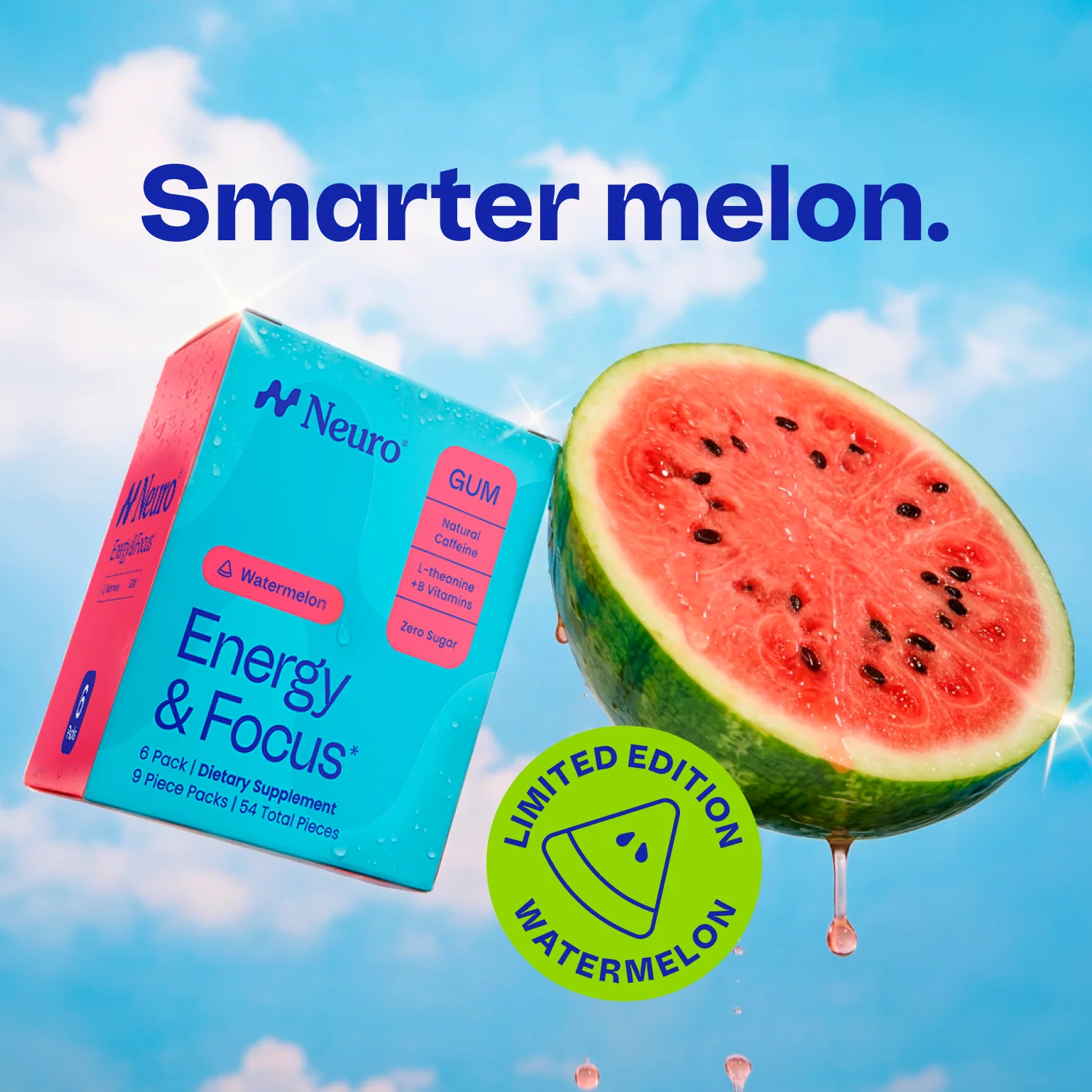Neuro Energy & Focus Gum (Watermelon) Limited Edition
