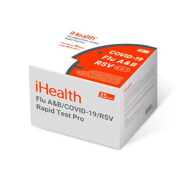 iHealth Flu A & B/COVID-19/RSV Rapid Test Pro (25 tests, Point-of-Care)