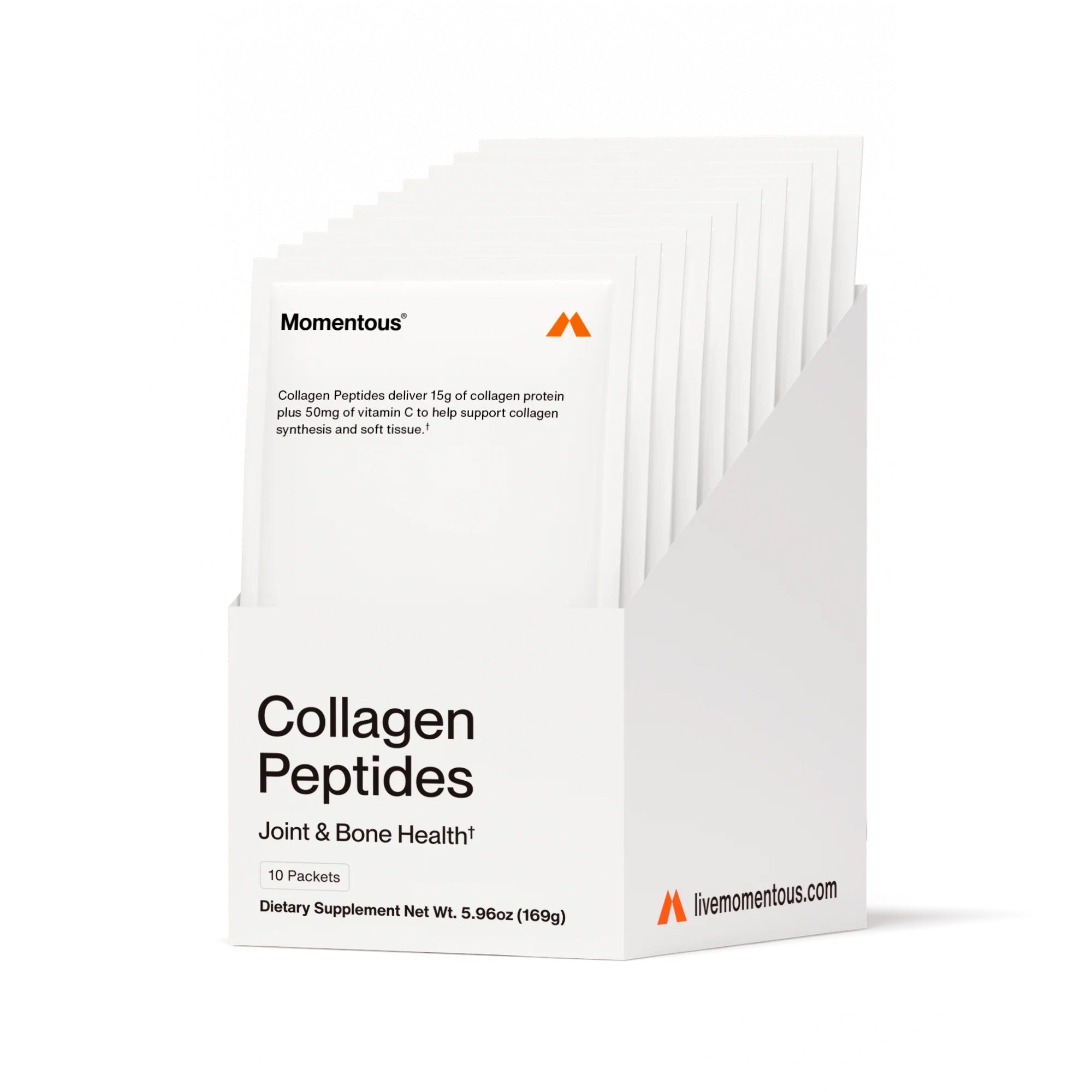 Momentous Grass-Fed Collagen Peptides (10-Travel Packs) - NSF Certified For Sport