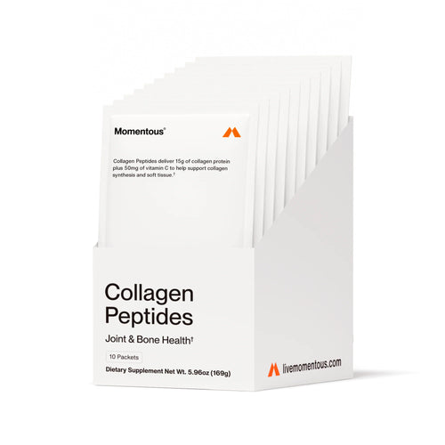 Momentous Grass-Fed Collagen Peptides (10-Travel Packs) - NSF Certified For Sport