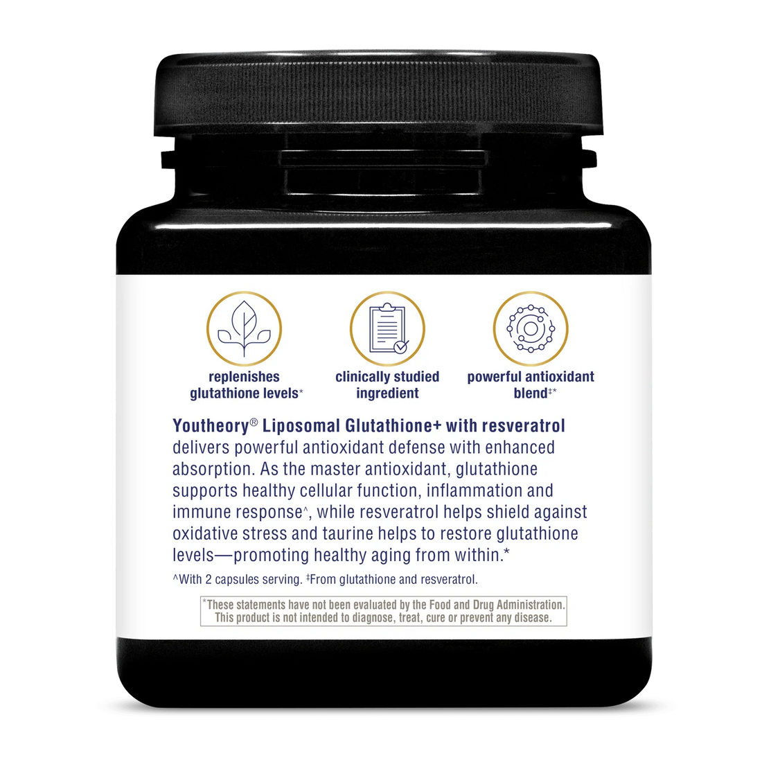 Youtheory® Liposomal Glutathione+ with Resveritrol for Healthy Aging