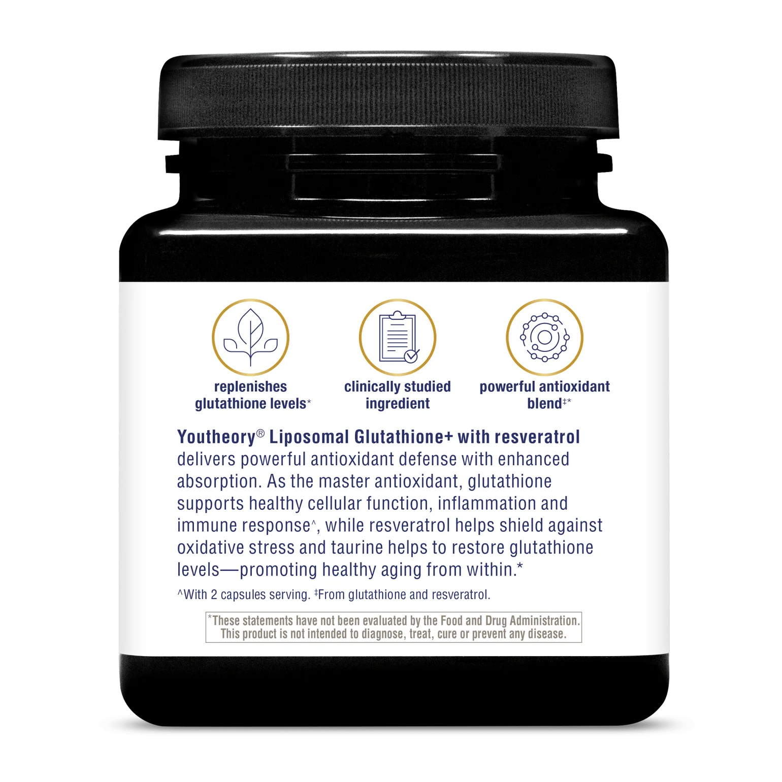 Youtheory® Liposomal Glutathione+ with Resveritrol for Healthy Aging