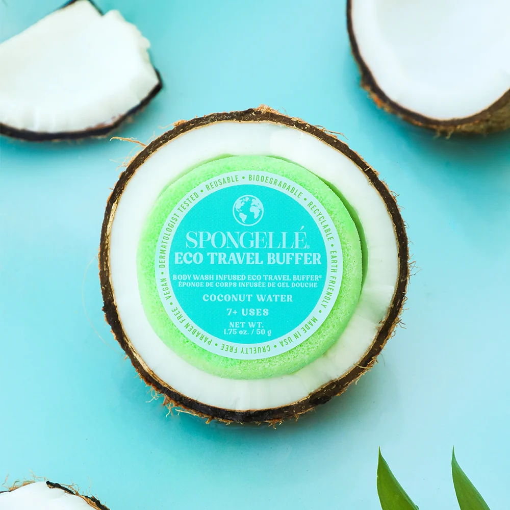 Spongellé® Eco Travel Buffer - Coconut Water (7+ Washes)