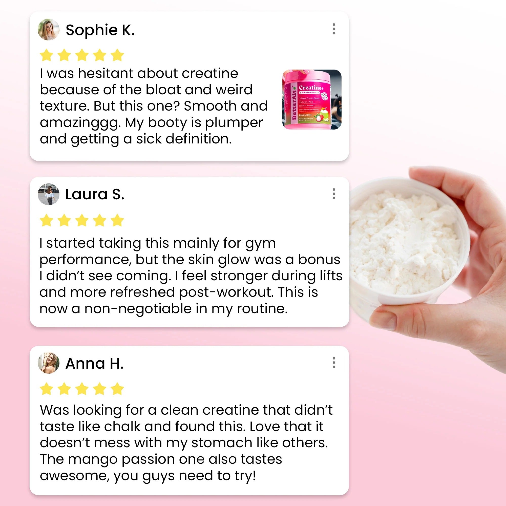 BetterAlt Creatine+ with Glowchemy™ - All in One Formula for Women (Mango Passion)