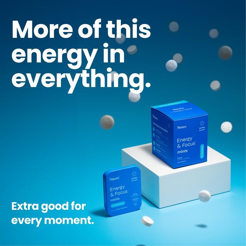 Neuro Extra Strength Energy & Focus™ Gum (Peppermint)